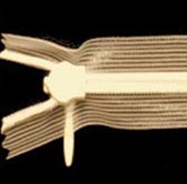 Átlátszó rejtett cipzár 45 cm - SKIN (test színű)